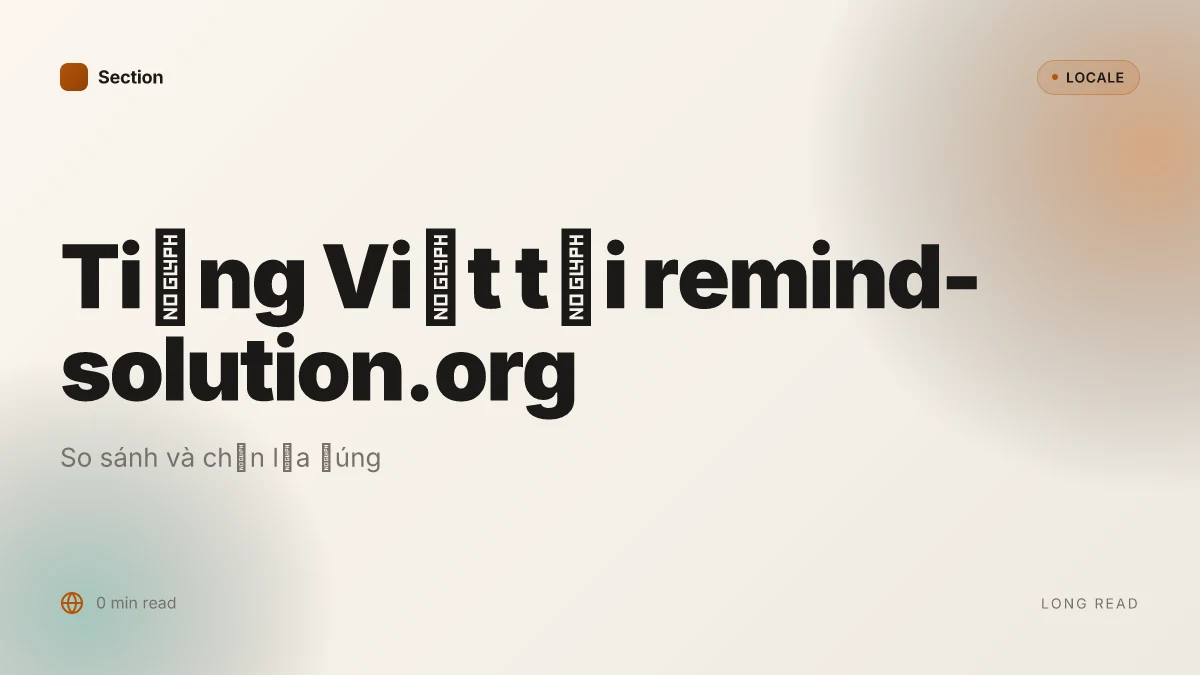 Tiếng Việt tại remind-solution.org