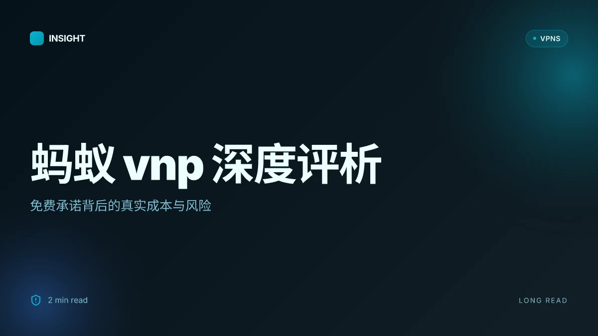 蚂蚁vnp 深度评析:免费承诺背后的真相与潜在风险